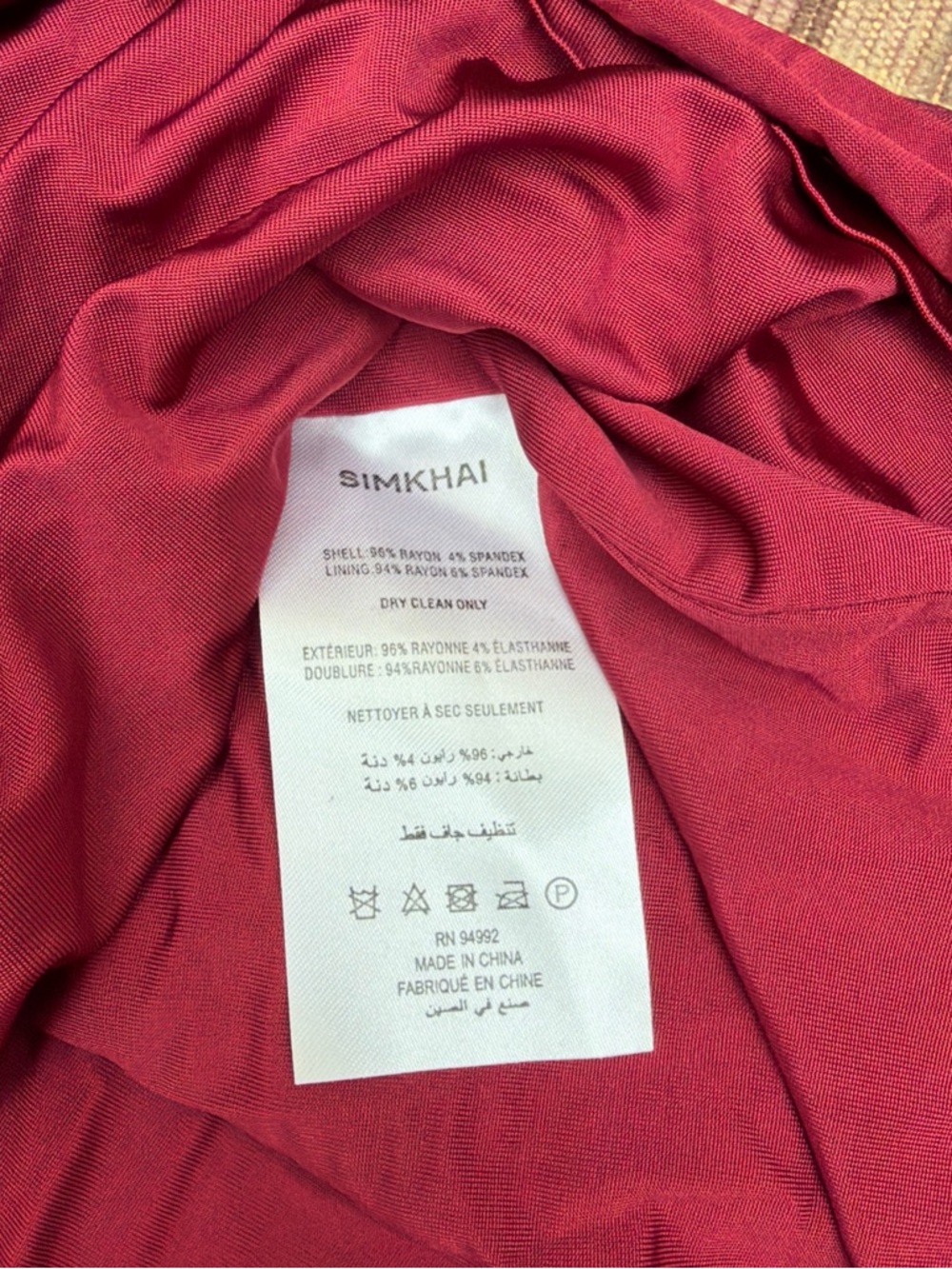 Ruched Long-Sleeve Maxi Dress in Burgundy - Picture 4 of 6